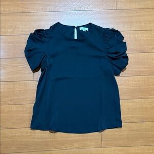 Chic Black Puff Sleeve Blouse